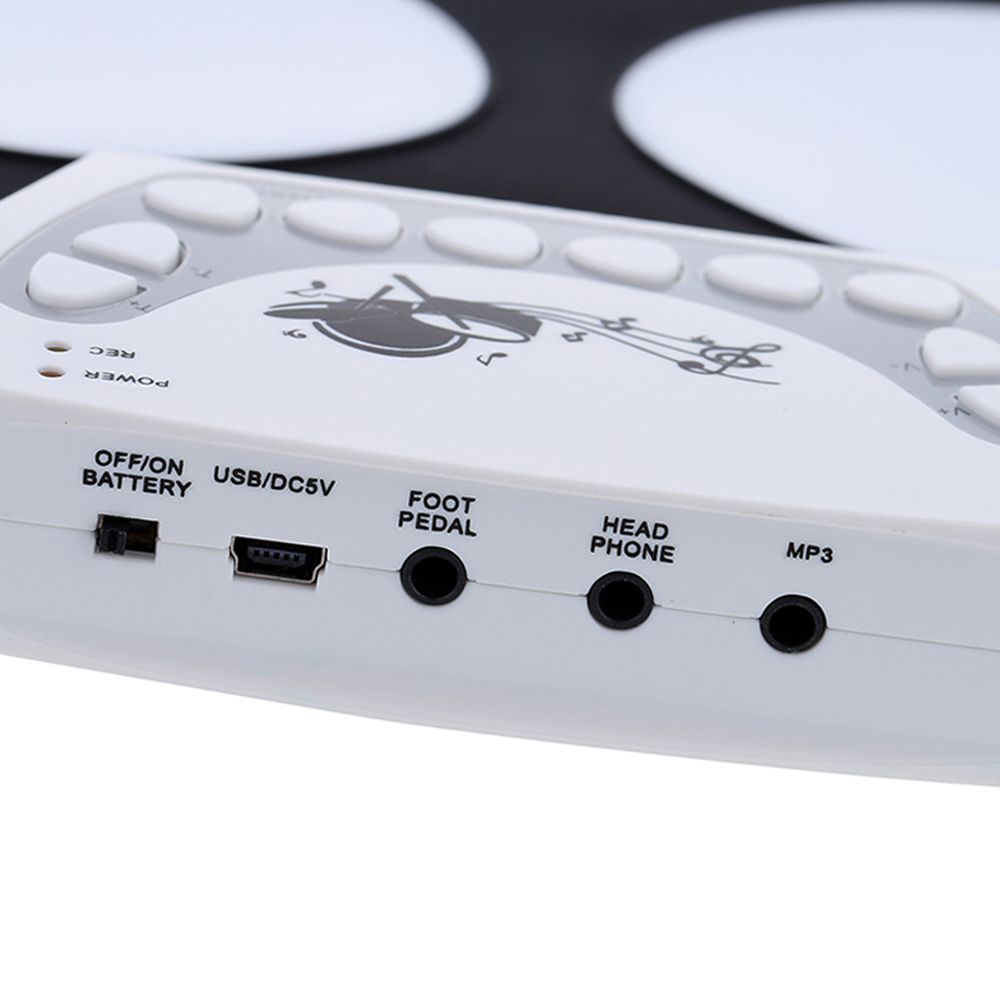 Portable Electronic Drum Pad Kit Silicon Foldable With Stick