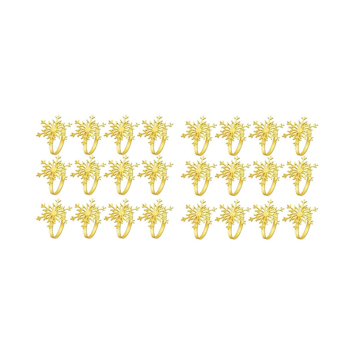 24Pcs Christmas Snowflake Napkin Rings Napkin
