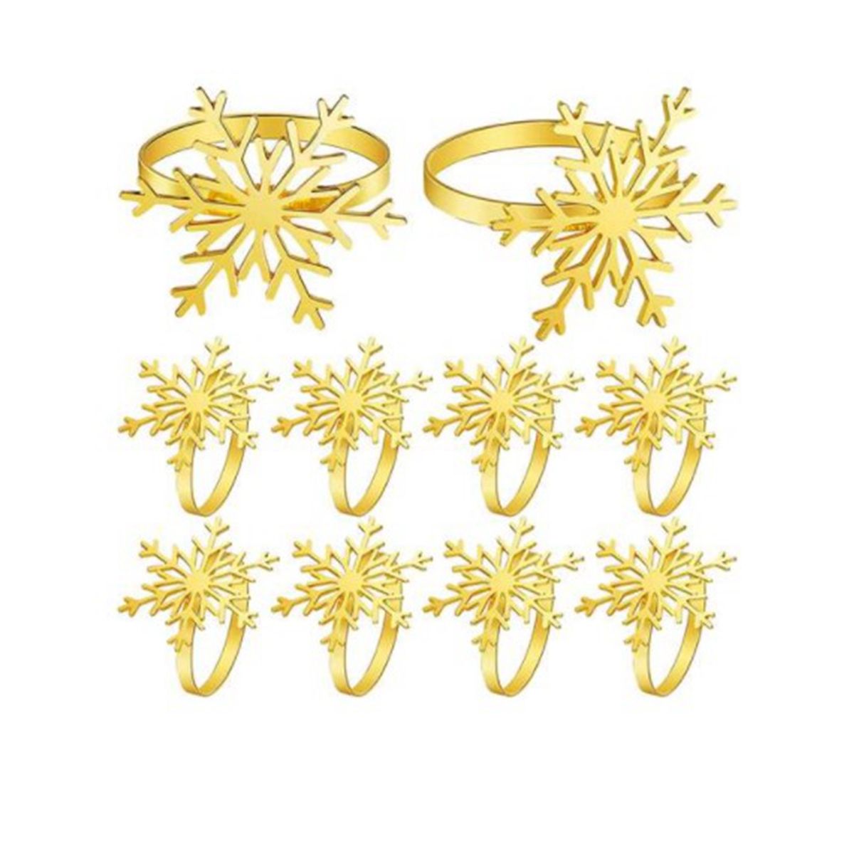 24Pcs Christmas Snowflake Napkin Rings Napkin