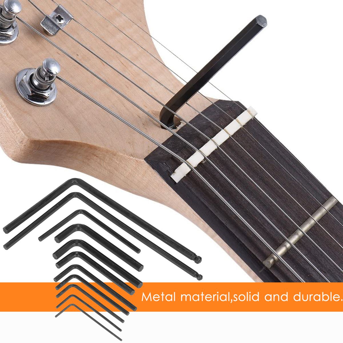 11pcs Guitar Wrenches Guitar Inner Hexagon Wrench Set With