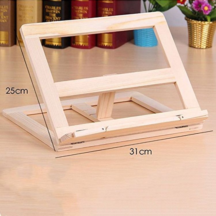 Wooden Frame Book Reading Bookshelf Bracket Support Tablet PC Music Stand Drawing Easel