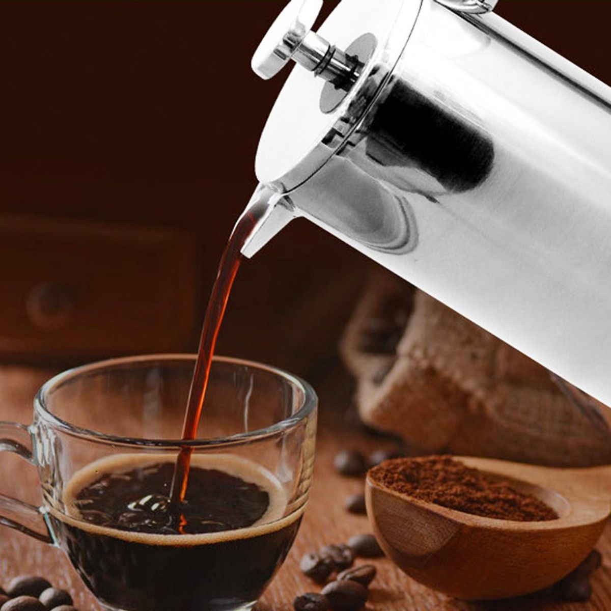 Double Wall Stainless Steel Coffee Press Stainless Steel for Home