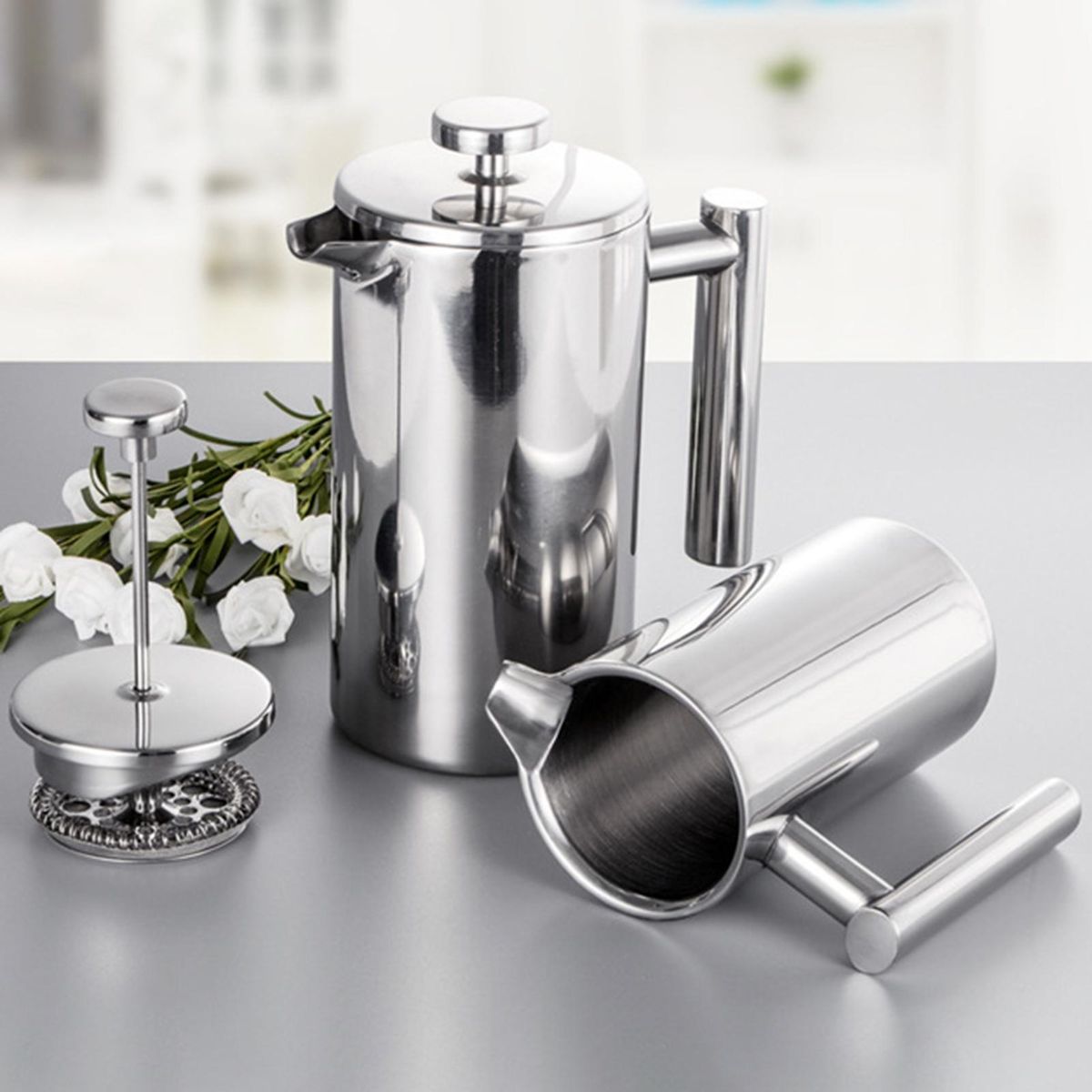 Double Wall Stainless Steel Coffee Press Stainless Steel for Home