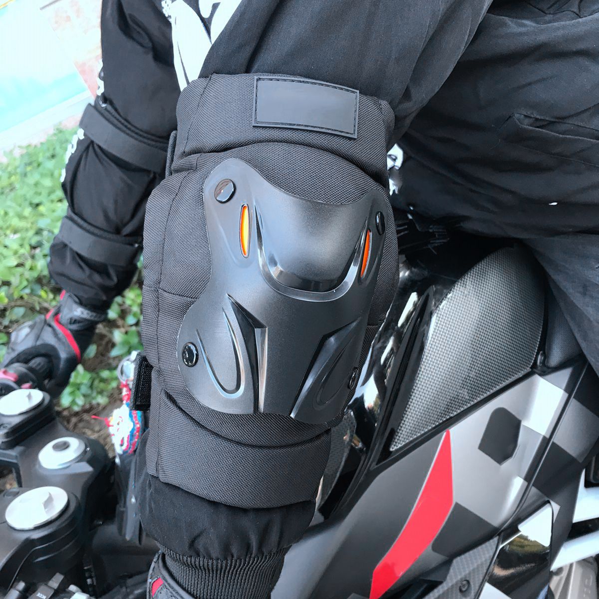 2 Pcs Motorcycle Riding Elbow Pads Adjustable Motorcycle