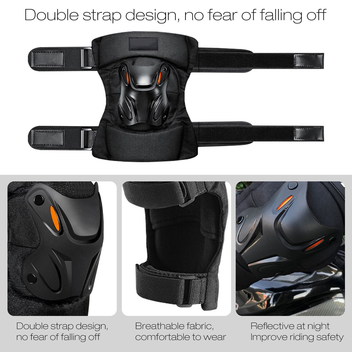 2 Pcs Motorcycle Riding Elbow Pads Adjustable Motorcycle