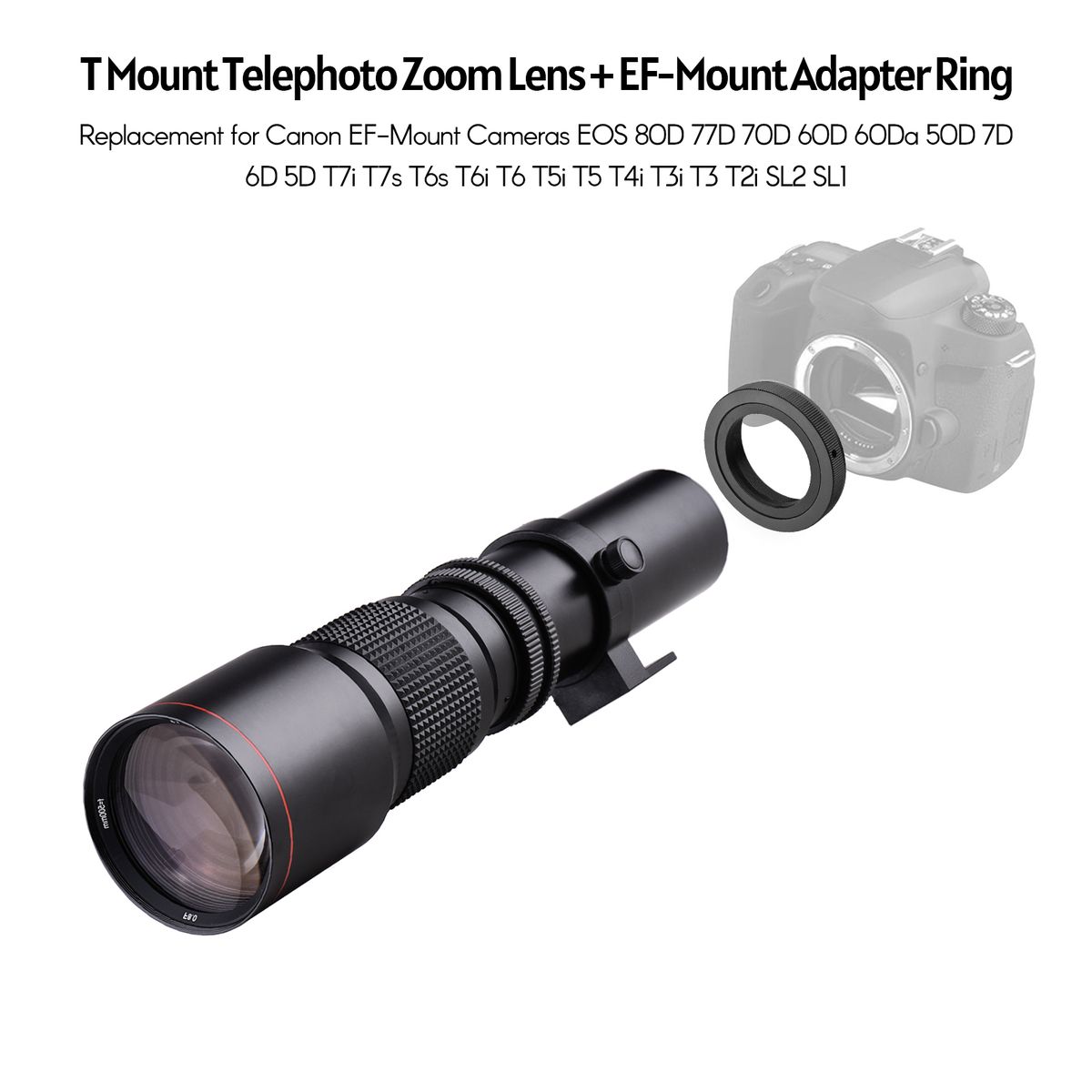 Camera Super Telephoto Lens 500mm F/8.0-32 Manual Zoom
