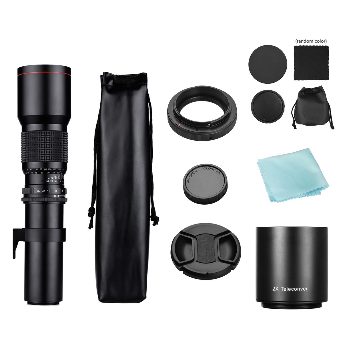 Camera Super Telephoto Lens 500mm F/8.0-32 Manual Zoom