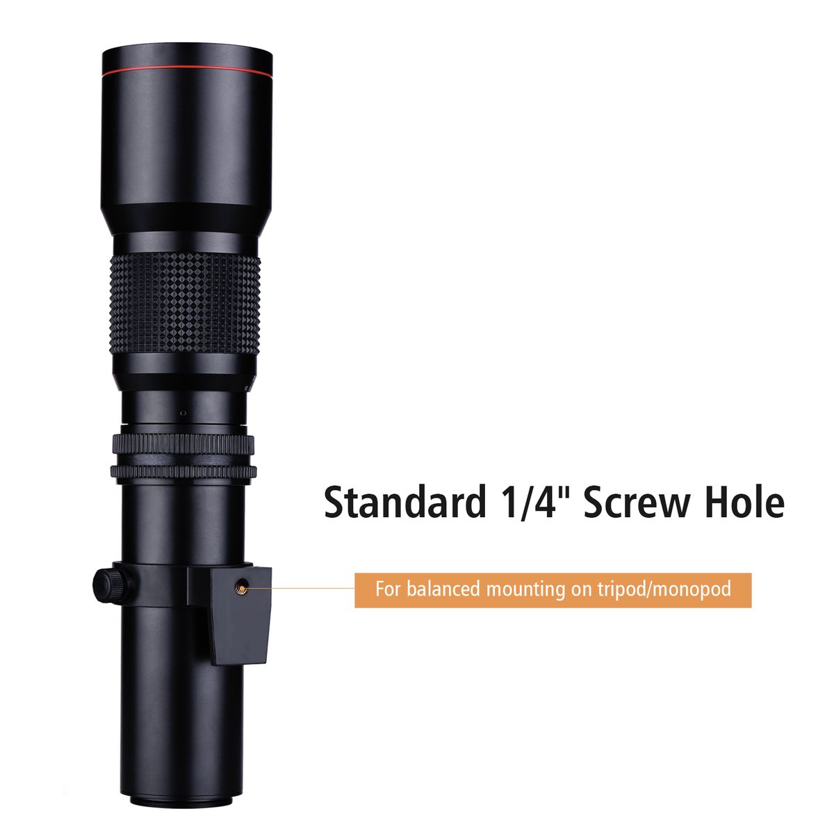 Camera Super Telephoto Lens 500mm F/8.0-32 Manual Zoom