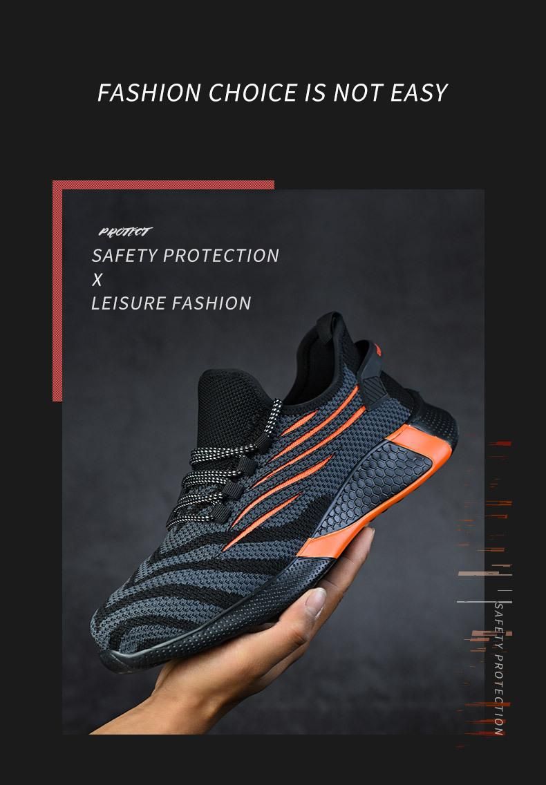 Work Safety Shoes For Men Breathable Air Mesh Work Boots