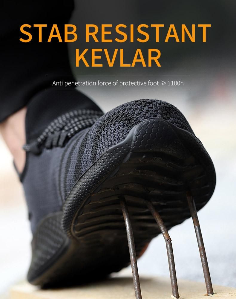 Work Safety Shoes For Men Breathable Air Mesh Work Boots