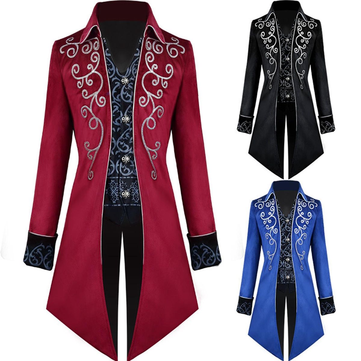 Vintage Style Mens Female Medieval Tailcoat Steampunk