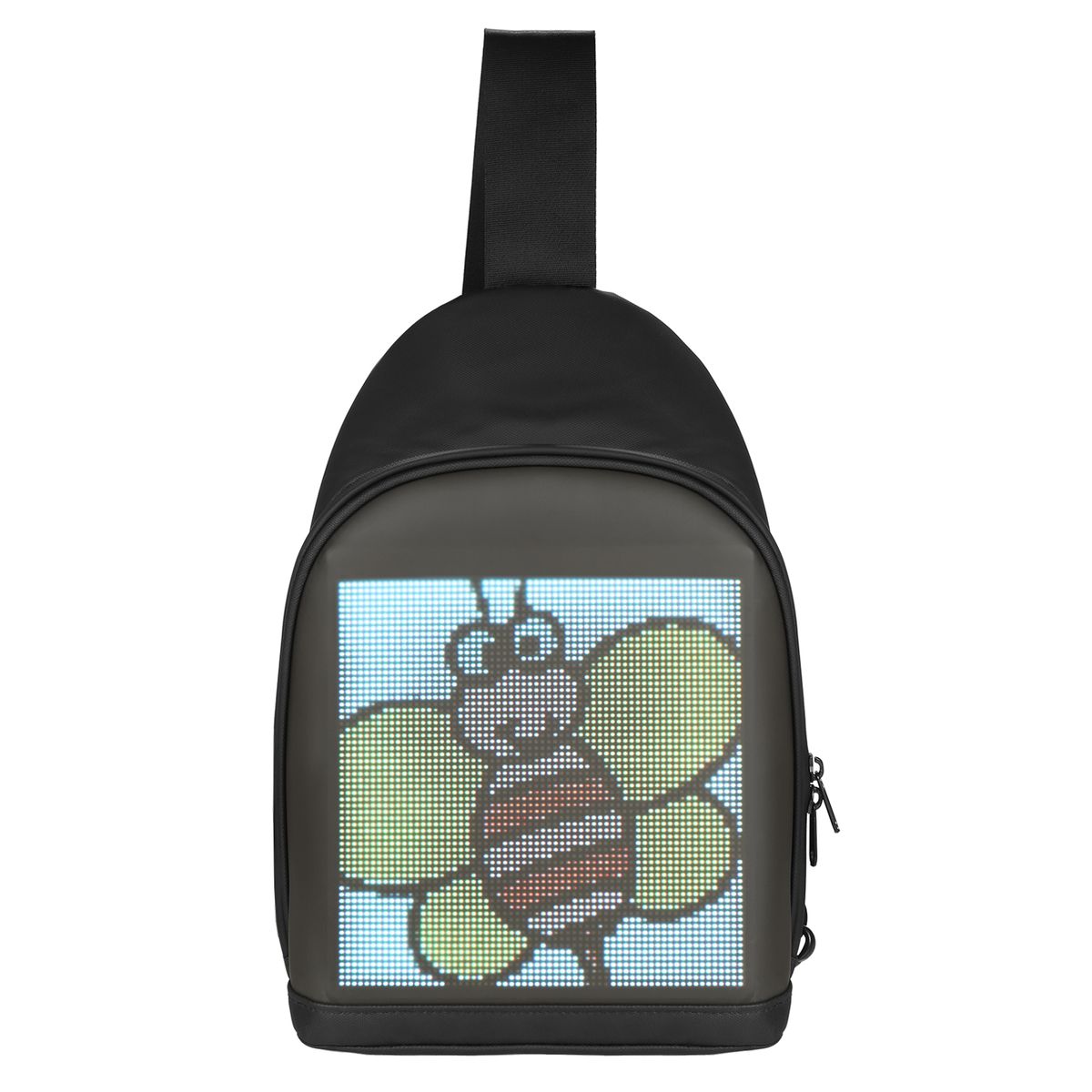 LED Color Screen Sling Bag Customizable Backpack Travel Bag