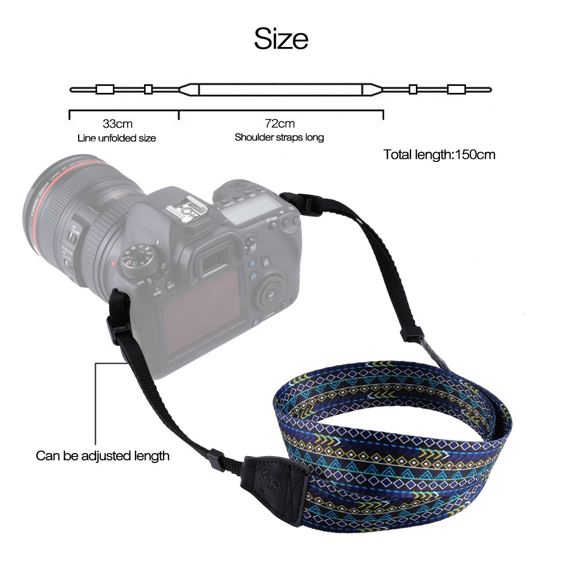 PULUZ Retro Ethnic Style Multi-color Series Shoulder Neck Strap Camera Strap For SLR / DSLR Cameras