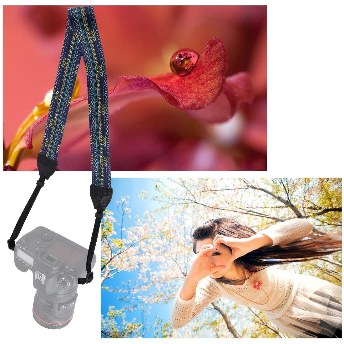 PULUZ Retro Ethnic Style Multi-color Series Shoulder Neck Strap Camera Strap For SLR / DSLR Cameras