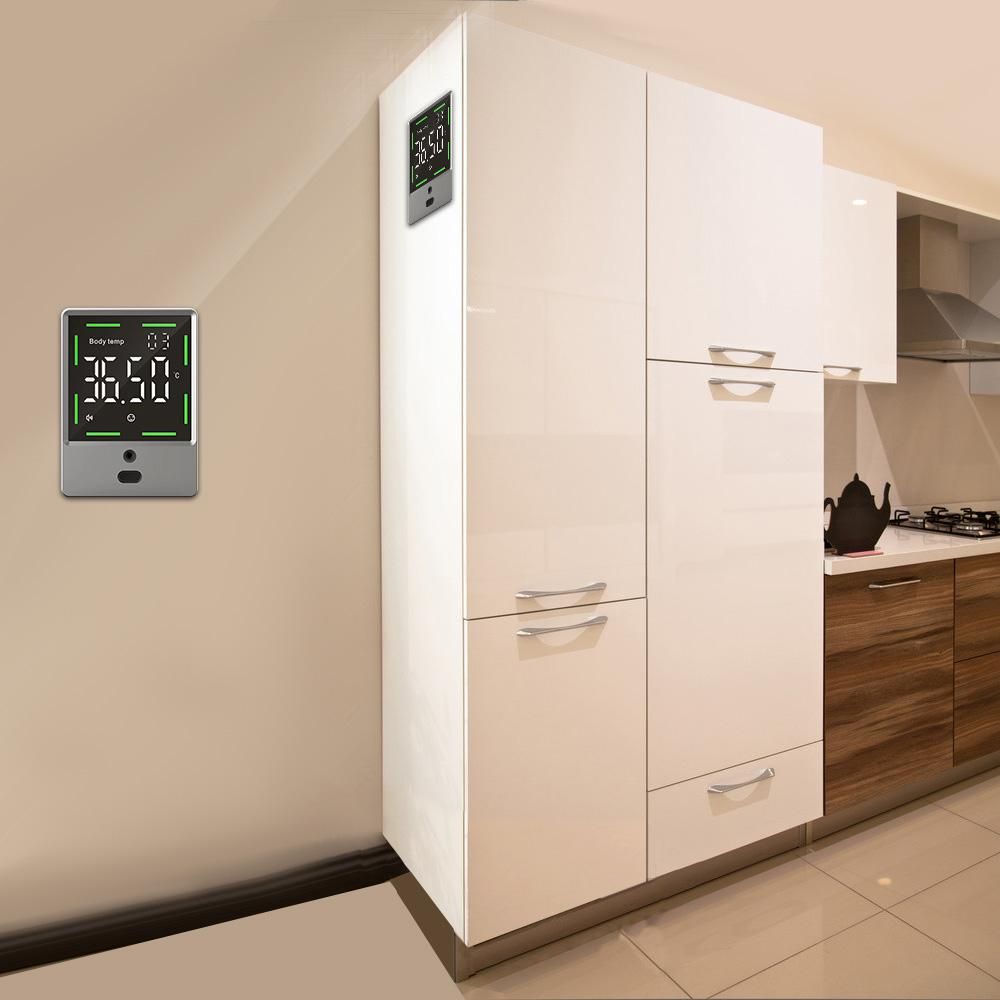 Wall-mounted Infrared Thermometer Body Temperature Measurement Ferromagnetic Room Thermometer Accurate Indoor Temperature 32 Groups Memory Value High Temperature Alarm Non-contact Measurement