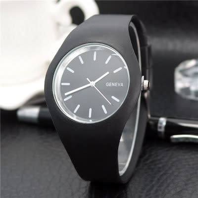 Silicone Sports Unisex Watch -Outdoor - Black