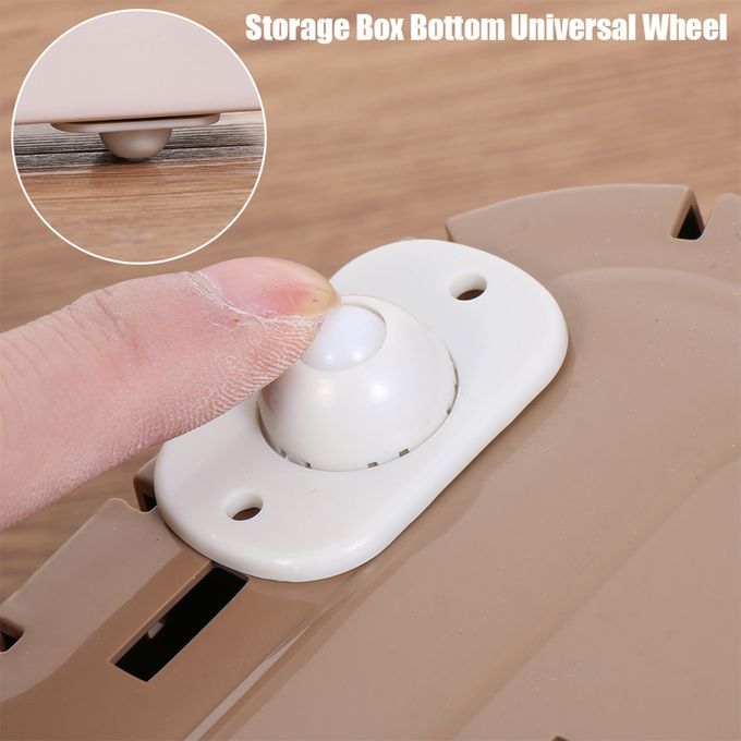 4pcs Storage Box Adhesive Pulley Casters Trash Can Paste Plastic Ball
