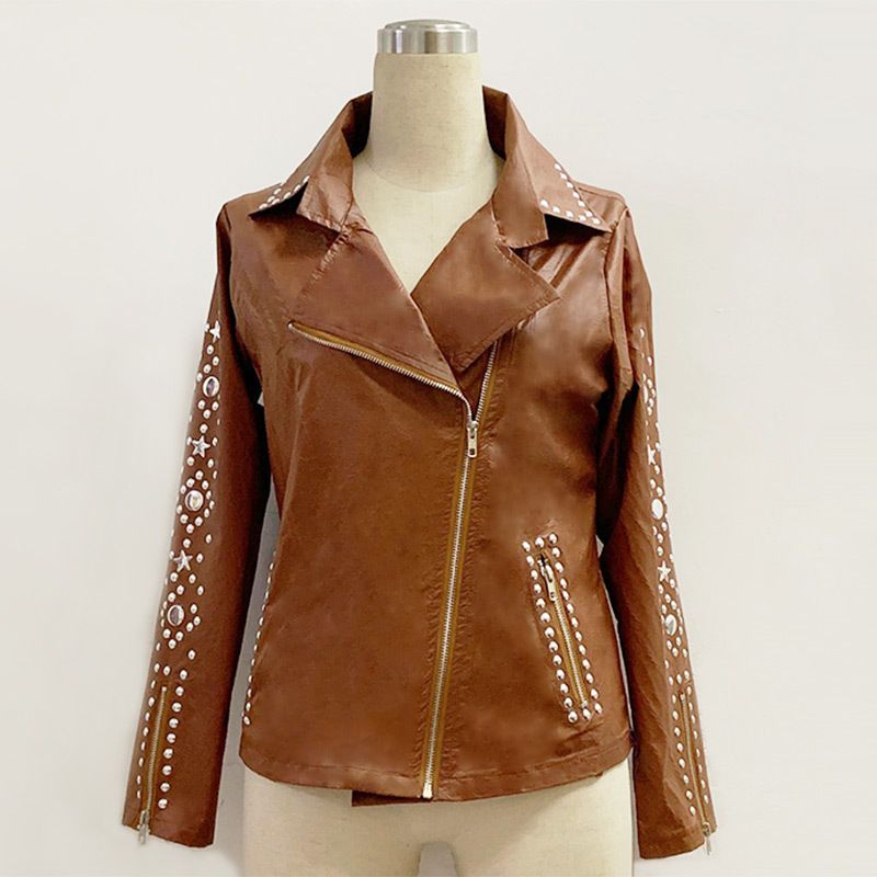 Women European And American Style Short Women Leather Jackets