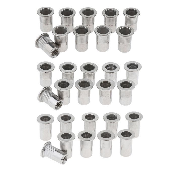 40Pcs/Lot M4-M8 Stainless Steel Metric Thread Rivet Nut Rivnut Inserts