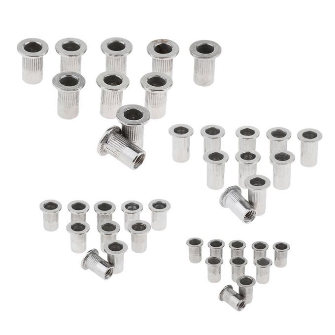 40Pcs/Lot M4-M8 Stainless Steel Metric Thread Rivet Nut Rivnut Inserts