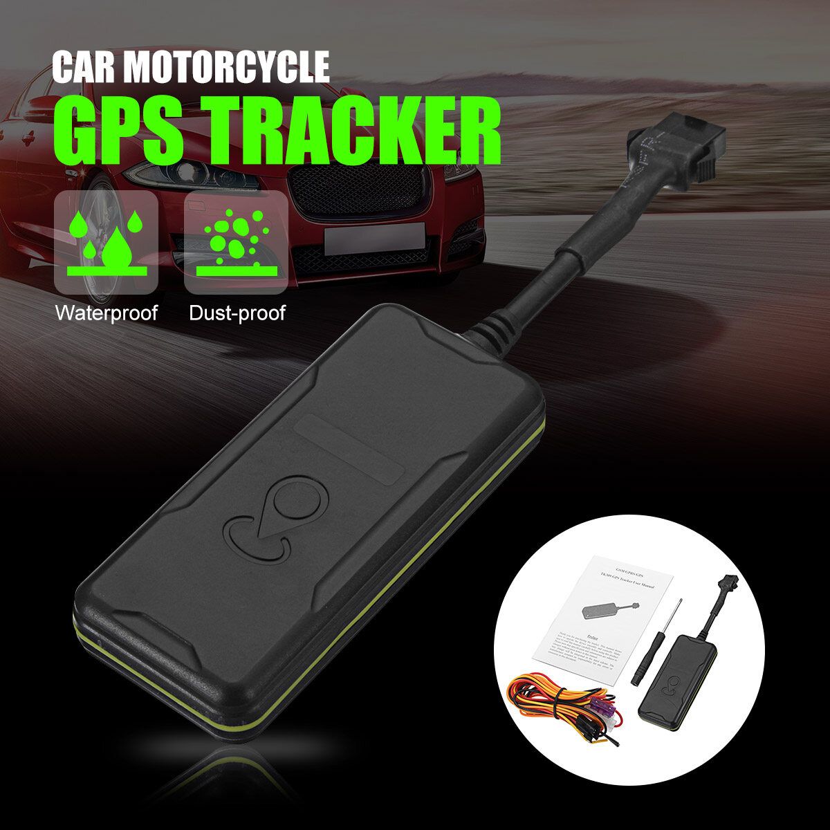 ?GSM/GPRS?(9-80V) Waterproof Car Motorcycle Vehicle Anti