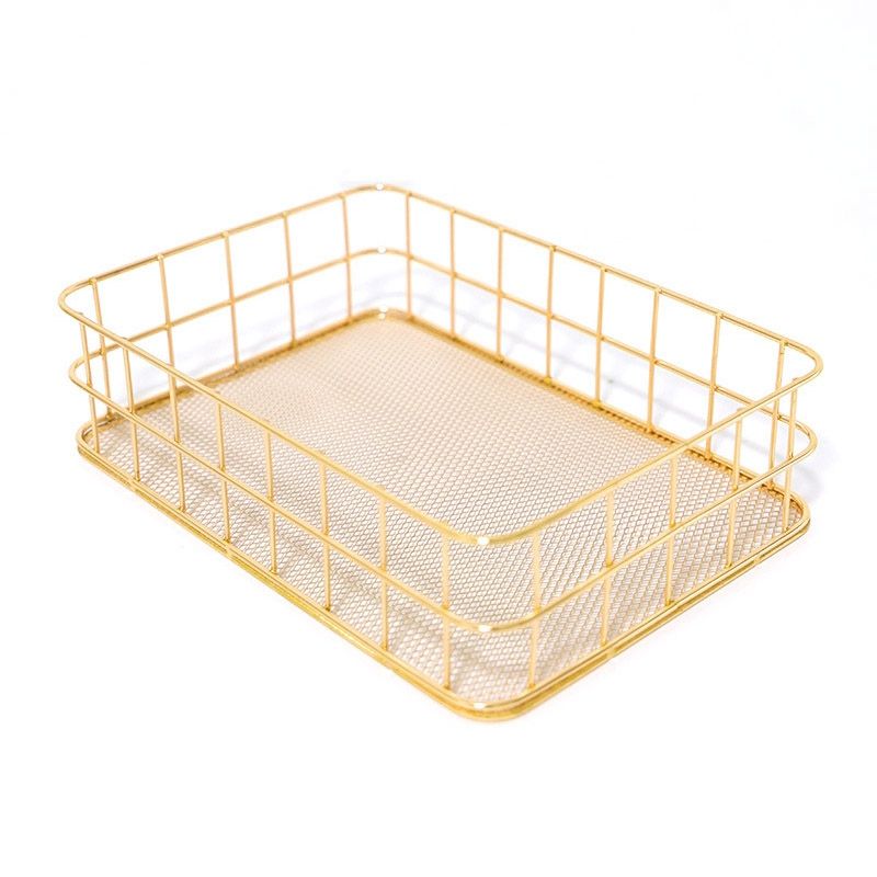 Modern Minimalist Office Home Wrought Iron Storage Basket