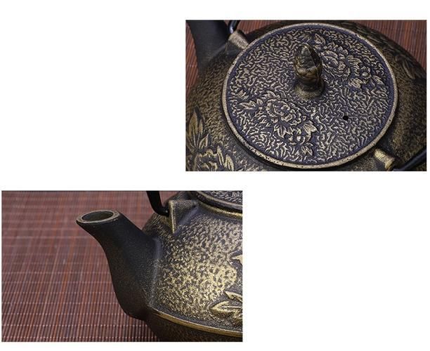 900ML Cast Iron Teapot Set Japanese Tea Pot Kettle Enamel Kung Fu Infusers Metal With Strainer Net Filter