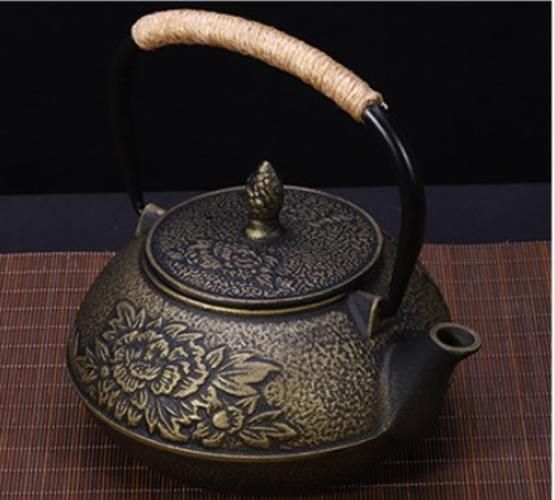 900ML Cast Iron Teapot Set Japanese Tea Pot Kettle Enamel Kung Fu Infusers Metal With Strainer Net Filter