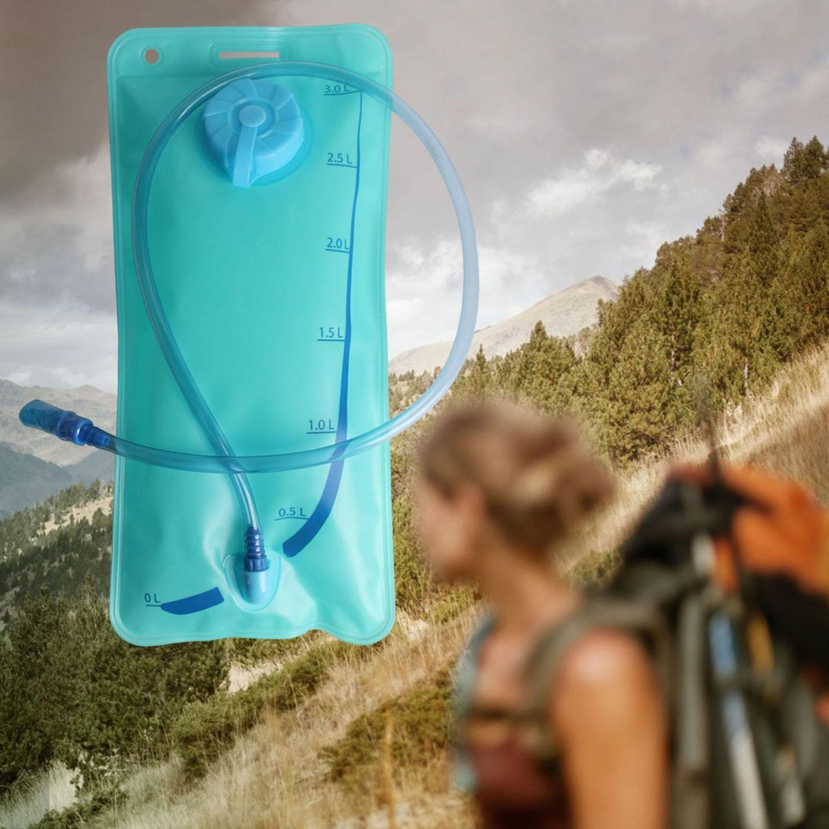 Water Bladder 2L  Lightweight Foldable Water Hydration Backpack Bag 3L