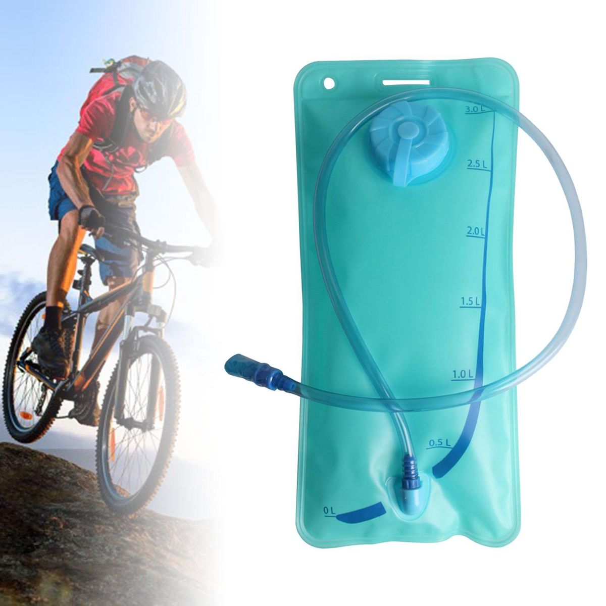 Water Bladder 2L  Lightweight Foldable Water Hydration Backpack Bag 3L