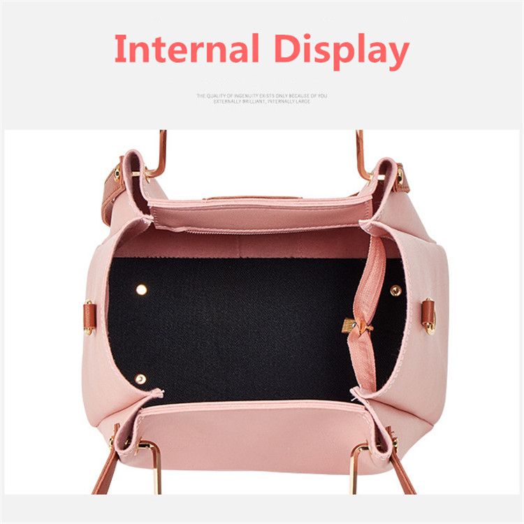 4 In 1 Women Crossbody Handbag -Pink