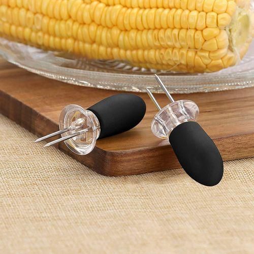 8 Pcs Stainless Steel Corn Fork Corn Rack Corn