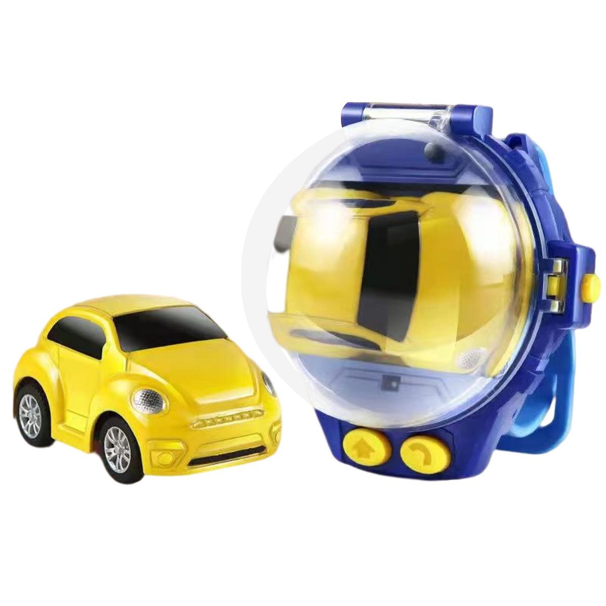 1 Set Mini Car Toy Cartoon Watch Remote Control Racing Car Toy D