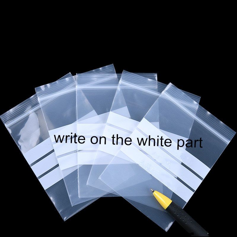 100pcs/ Lot Clear Self Seal Zipper Bags Transparent Ziplock