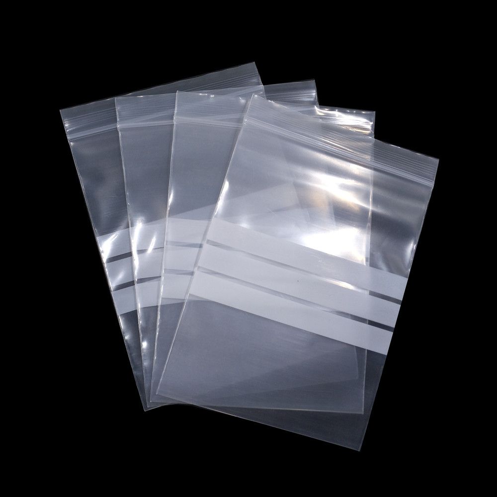 100pcs/ Lot Clear Self Seal Zipper Bags Transparent Ziplock