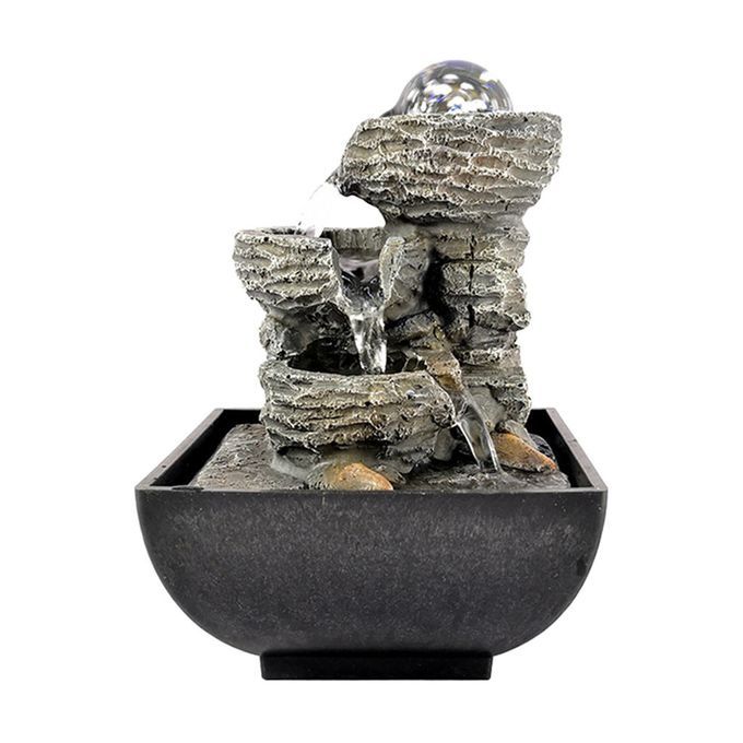 Tabletop Water Fountain Feng Shui With Lights Bedroom Decor Style 5