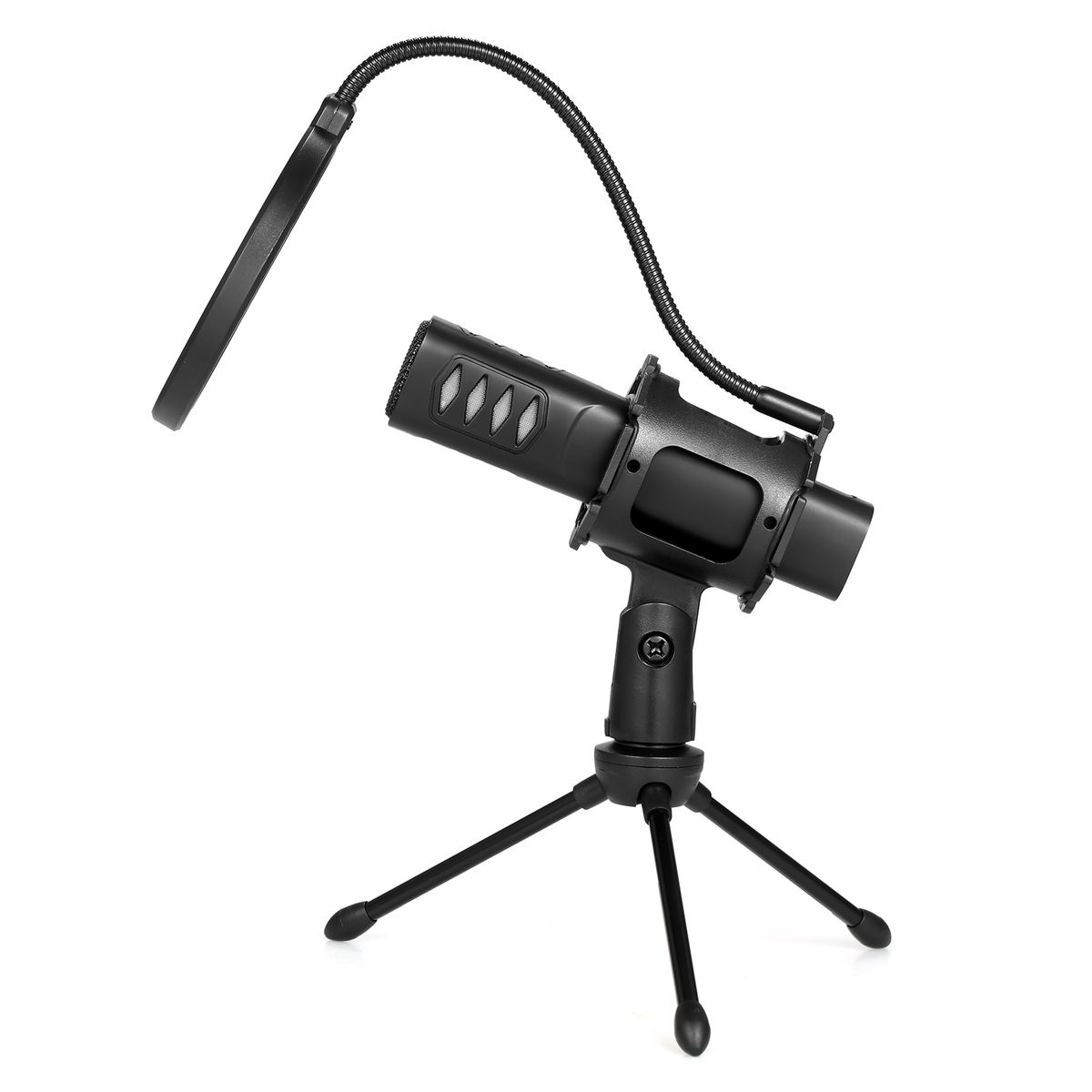 USB Microphone Cardioid Condenser Mic With Tripod Stand Pop