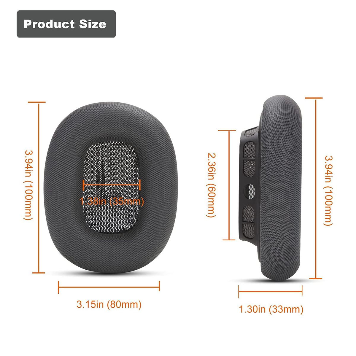 Mesh Fabric Earpads Replacement Headphones Cushion Easy To