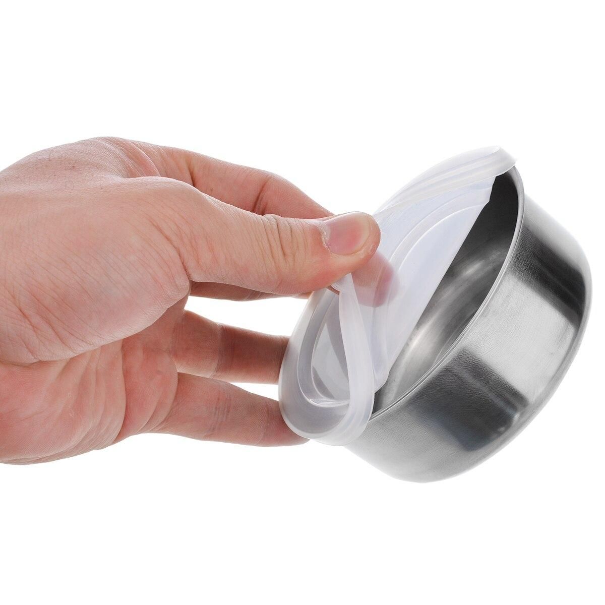 5pcs/set Stainless Steel Mixing Bowls  Crisper Food Container 5 Bowls With 5 Lids For Kitchen Tools