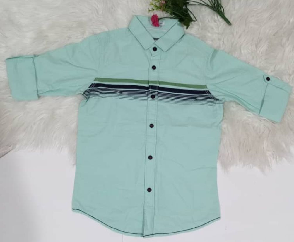 HIGH QUALITY KIDS BOYS TURN UP LONG SLEEVE SHIRT.