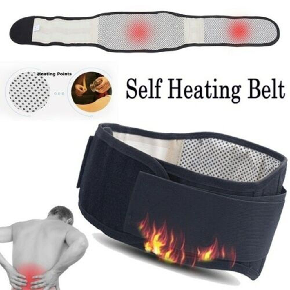 Adjustable Tourmaline Self-heating Magnetic Therapy Waist Belt Lumbar Support Back Waist Support  Double Banded Aja Lumbar-L