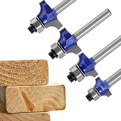 Yakamoz Industrial Grade 4Pcs 14 Inch Shank Round Over Route