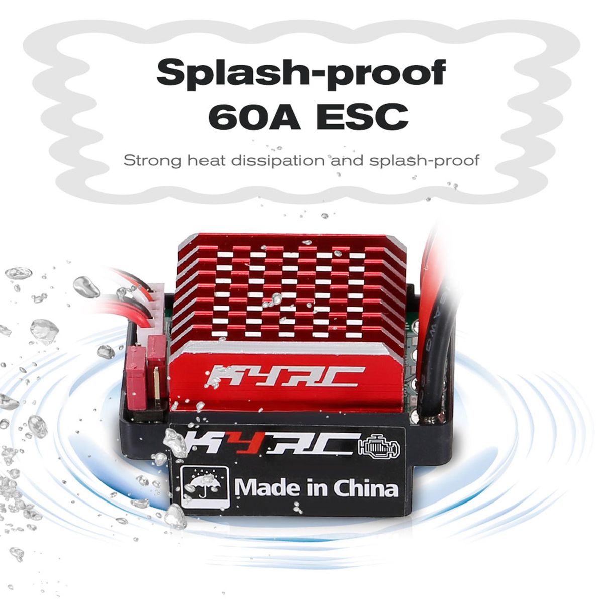 550 21T Brushed Motor with 60A/360A ESC Brushed Electric Speed Controller 6V/2A for RC Racing Car Off-road Car Compatible with Trx-4 Trx-6 Axial
