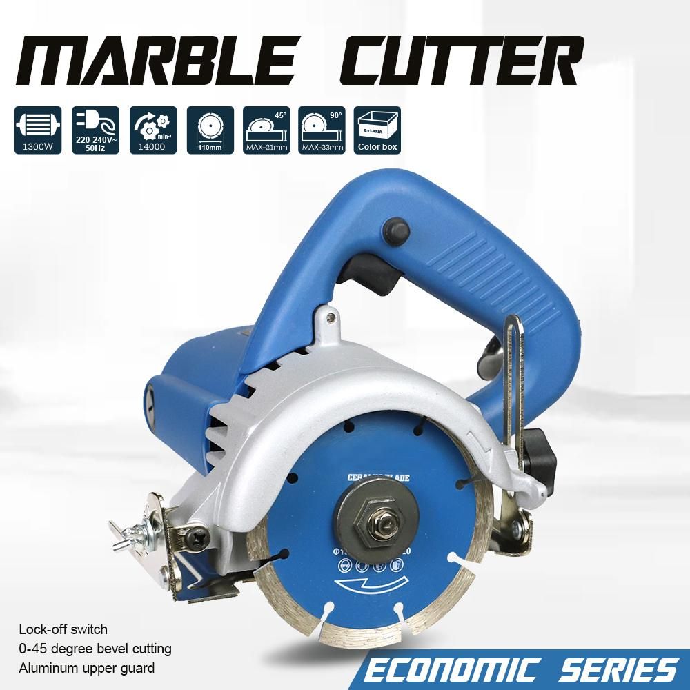 1300W Marble Cutter Ceramic Tile Cutting Machine Tile Saw Power Tile & Masonry Saw 0-45 Degree Bevel Cutting & 0-32 Depth Adjusting for Cutting Ceramic Tile Wood