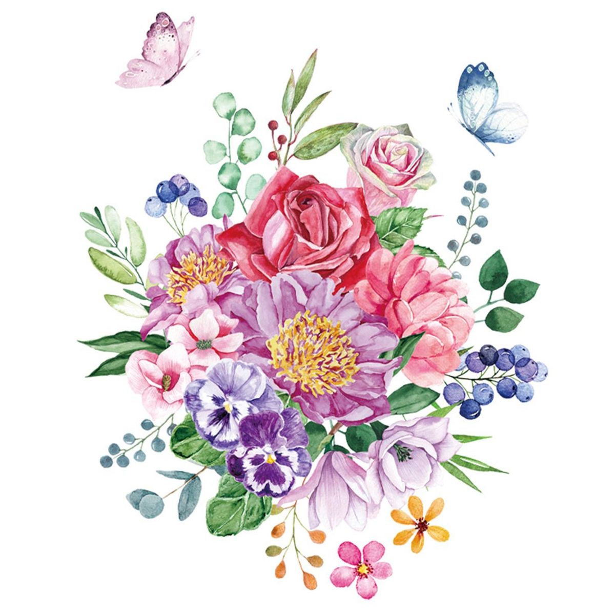 Flower Toilet Sticker Removable Toilet Sticker