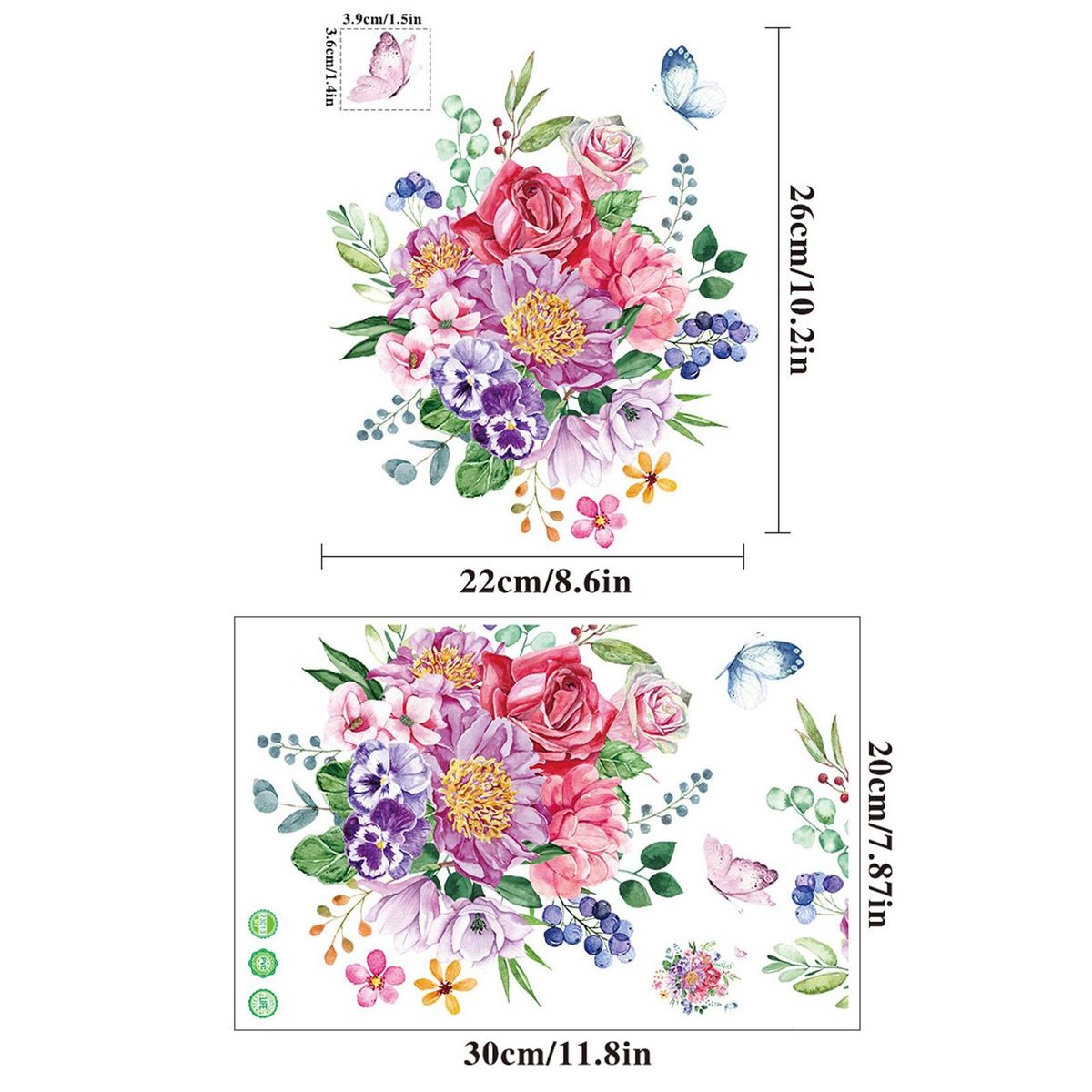 Flower Toilet Sticker Removable Toilet Sticker