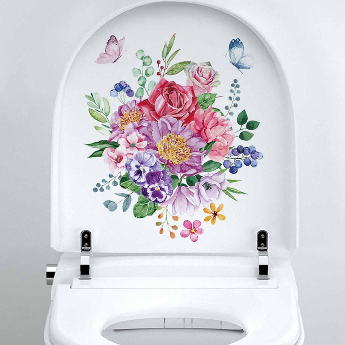 Flower Toilet Sticker Removable Toilet Sticker