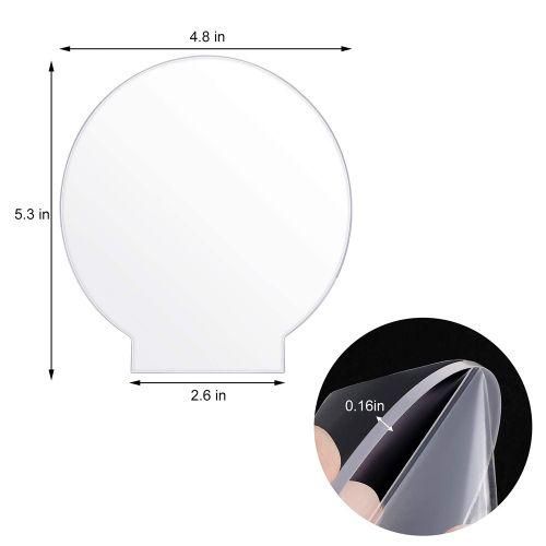 4Pcs Clear Acrylic Sheet Round Panel Thick (4mm)