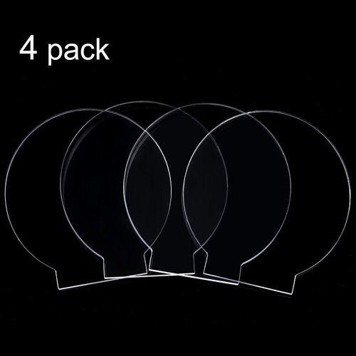 4Pcs Clear Acrylic Sheet Round Panel Thick (4mm)