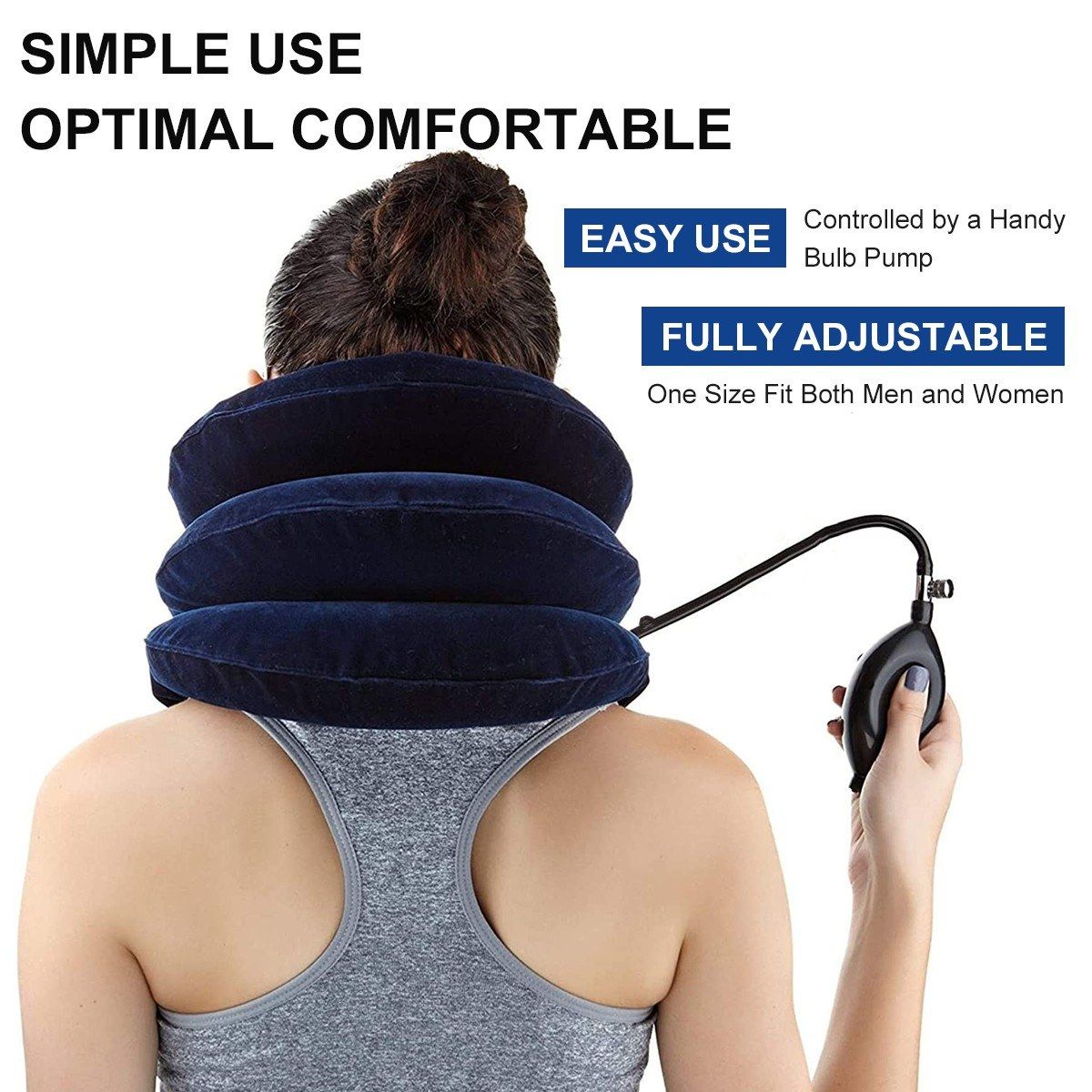 Pinched Nerve Neck Stretcher Cervical Traction Device 3 Tube